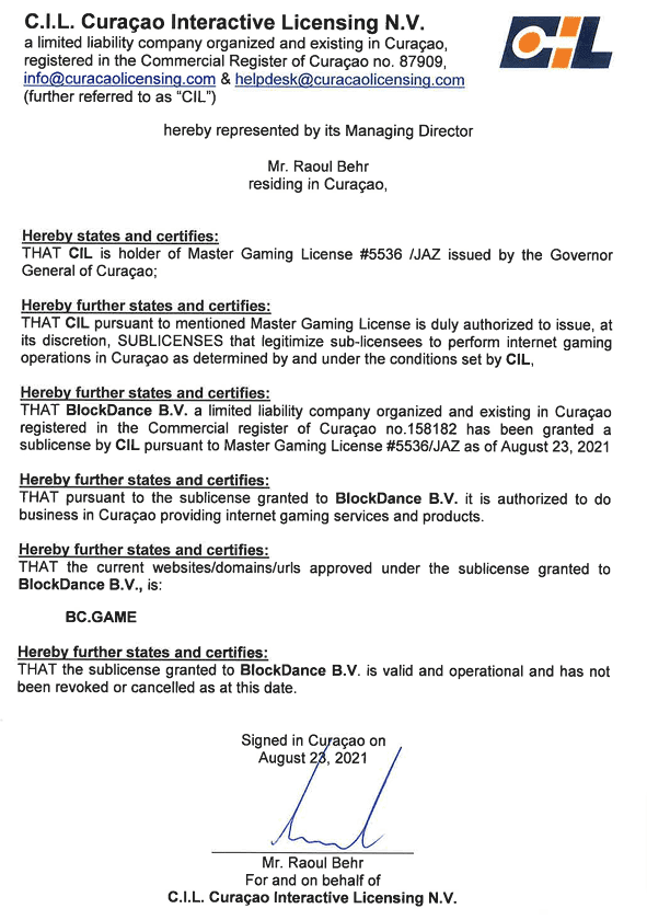 BC Game License in Indonesia